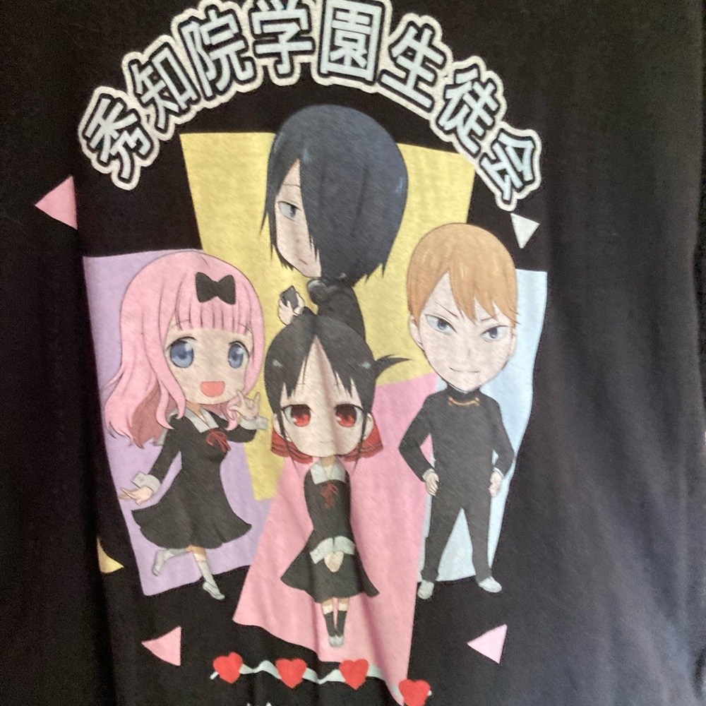 Anime Graphic Black T-Shirt